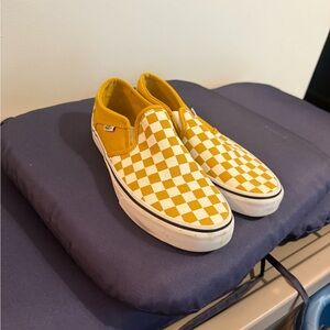 Vans Mustard Slip-On Shoes